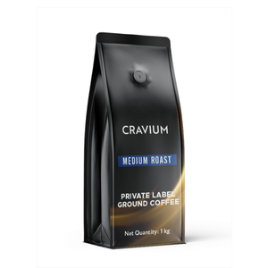 กาแฟคั่วกลางบดละเอียด 1 กก. แบรนด์ส่วนตัว คั่วระดับกลางที่สมดุล ให้รสชาติกลมกล่อม หอมกรุ่น - Product Image 1