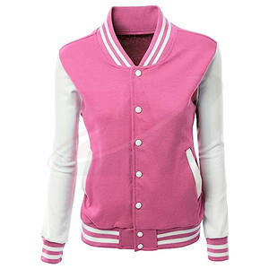 Chaquetas personalizadas para mujer, color rosa sólido, tela de algodón grueso, oferta especial para la temporada de invierno, productos al por mayor - Product Image 1