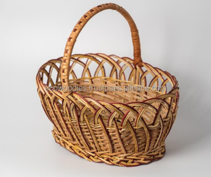 Rustic Decor Beautiful Gift Hamper <b>Basket</b> Rattan Woven <b>Basket</b> Multipurpose Natural <b>Basket</b> With Handle for Storage and Decoration - Product Image 2