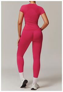 Conjunto de Yoga Verde Oliva para Mujer, Transpirable, Elástico en Cuatro Direcciones, Nailon y Spandex, Top de Alta Elasticidad, Shorts, Leggings, Ropa Deportiva para Gimnasio y Fitness - Product Image 2