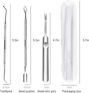 Kit d'outils de pédicure en acier inoxydable de haute qualité pour ongles incarnés, avec lime et extracteurs, sûrs pour la chirurgie, pour le traitement des ongles et le soulagement de la douleur - Product Image 2