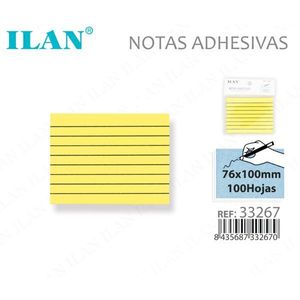 Ilan Foglietti Adesivi 76x100mm Gialli 100 Fogli - Product Image 1