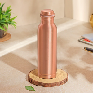 Bouteille d'eau en cuivre, bienfaits pour la santé, idéale pour offrir en cadeau et pour le yoga, design moderne, bouteille en cuivre - Product Image 2