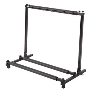 Soporte de Guitarra Triple Plegable Negro para Almacenamiento de Instrumentos Musicales - Product Image 1