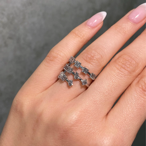 Bague spirale en or jaune plaqué rhodium avec diamant gris de forme fantaisie mixte de 2,77 carats, pour fiançailles et anniversaire - Product Image 2