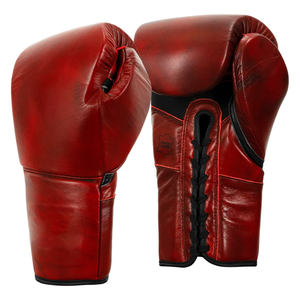 Gants de sport professionnels, nouveau design, logo personnalisé, gants de boxe spéciaux pour l'entraînement, gants de boxe à lacets. - Product Image 5