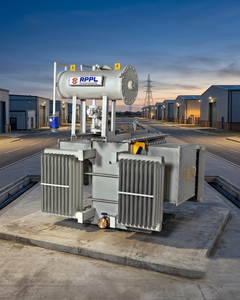 Transformateur de distribution de puissance immergé dans l'huile de 500 KVA, 20 KV primaire, 400V secondaire, système de refroidissement ONAN ONAF, bobinage en cuivre - Product Image 1