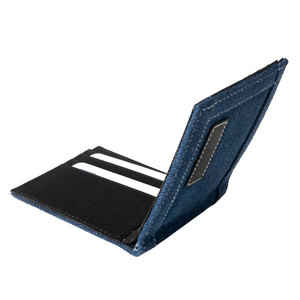 Mini billetera de mezclilla, monedero compacto, tarjetero informal a la moda, organizador de dinero portátil pequeño para hombres y mujeres, uso diario - Product Image 3