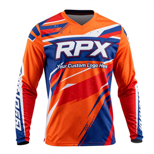 Camiseta de Motocross Sublimada 100% Poliéster Micro Malla, Estampada, Tallas Grandes, para Motociclismo y Automovilismo, Adulto - Product Image 1
