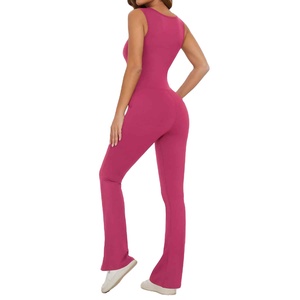 Fall Winter Casual Women's Jumpsuit <b>Bodysuit</b> One Piece SOLID Sleeveless Skinny Fit Stretch Outfit - Product Image 2