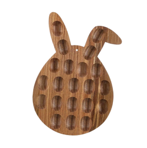 Porta Huevos de Madera de Primera Calidad con 12 Compartimentos para Huevos Rellenos, Bandeja para Servir, Hecho a Mano - Product Image 3
