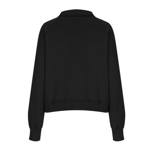 <b>Women</b> Half <b>Zip</b> <b>Sweatshirts</b> Custom Cotton Fleece <b>Quarter</b> Zipper Pullover Loose Fit Athleisure <b>Sweatshirt</b> - Product Image 2