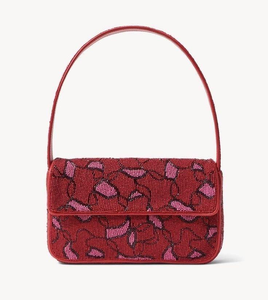 Sac à main de luxe brodé perlé à imprimé animal, avec rabat, bandoulière unique, fermeture à bouton, style bohème écologique, pour femme - Product Image 5