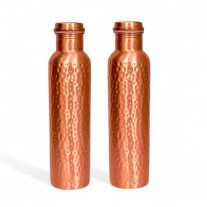 Botella de agua de cobre personalizada con tapa, diseño minimalista portátil para viajes. - Product Image 5