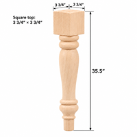 Pied de table en bois massif, pied de meuble en bois, style traditionnel, base carrée, support pour chaise et table, installation facile, utilisation à domicile ou au bureau