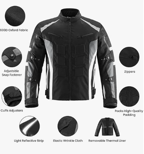 Chaqueta de Motocicleta Unisex con Certificación CE, Impermeable, Resistente al Viento, Ignífuga, Transpirable, Anti-UV, para Turismo y Doble Propósito, % Poliéster - Product Image 4