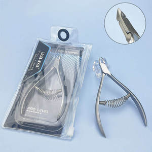 High Quality Rainbow Stainless Steel Curved Sharp Blade Logo Laser Cuticle Nippers for Finger <b>Nail</b> Salon ANAAIF - Product Image 1