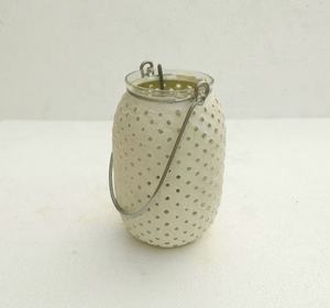 Bougie en verre et céramique blanche de créateur attrayant Photophore Éclairage polyvalent et décoration de Noël - Product Image 5