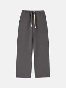 Pantalones Deportivos de Pierna Recta de Algodón con Logotipo Personalizado Bordado, Pantalones Anchos con Cordón, Lavado Ácido, Falso Algodón, 360 GSM, para Hombre - Product Image 1