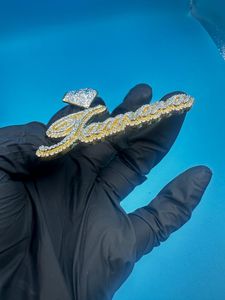 จี้ห้อยคอแบบสั่งทำพิเศษ ตัวอักษรชื่อ โลโก้ ประดับเพชร VVS มอยส์ซาไนต์ สไตล์ฮิปฮอป เงินแท้ 925 จี้ห้อยคอแบบสั่งทำพิเศษ จี้ห้อยคอตัวอักษรย่อ - Product Image 5