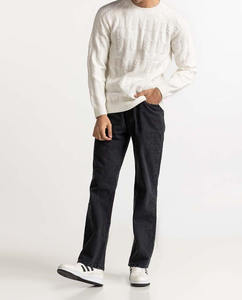 Suéter personalizado de punto, tejido suave y liso, de manga larga, estilo casual, cuello redondo, para invierno. - Product Image 1