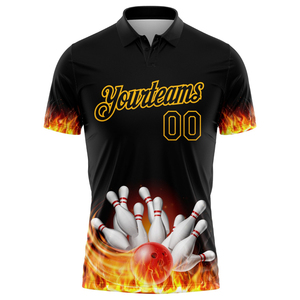 Chemises de bowling à manches courtes imprimées sur mesure pour hommes et femmes, tenues d'équipe, uniformes sportifs - Product Image 6