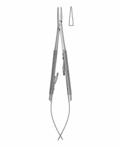 Portaagujas Castroviejo con mandíbulas lisas de 14 cm |   Acero Inoxidable de Primera Calidad - Product Image 1