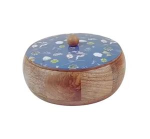 Caja de madera pulida para chapati, hecha a mano, para guardar roti - Product Image 3