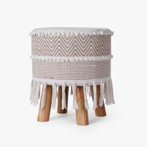 Luxury Handcrafted Round Minimalist Movable Wooden Stool for Living Room - Product Image 2