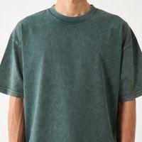 T-shirt d'été décontracté en jersey 100% coton épais, col rond, coupe ajustée, délavé à l'acide, style vintage, taille personnalisée, fabriqué sur mesure