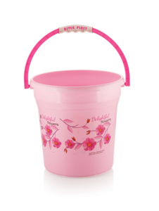 Cubo de Plástico RIVER PLAST de 20L con Diseño de Flores Encantadoras, Cubo Duradero y Ligero para Uso Doméstico - Product Image 3