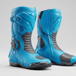 Bottes de moto longues, chaussures de protection élégantes pour moto avec détails de boucles et semelle extérieure à forte adhérence pour les aventures sur route - Product Image 4