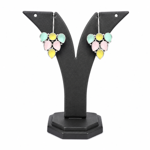 Pendientes Colgantes de Plata Oxidada Hechos a Mano al por Mayor con Diseño Floral para Mujer |   Joyería Étnica Bohemia India, Regalo para Eventos Especiales - Product Image 2