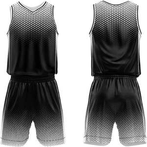 Maillots de basket sans manches personnalisés OEM, design sublimé, tissu en maille 100% polyester respirant, logo d'équipe imprimé, numéro inclus - Product Image 5