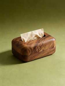Porte-serviettes en papier en bois minimaliste moderne - Support de rangement robuste pour serviettes de table pour cuisine, salle de bain, table à manger - Product Image 3