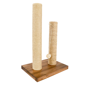 Nobleza Durable Small Brown 30x30x44cm <b>Cat</b> Scratching Post & Climbing Frame Wood Plush <b>Cat</b> <b>Tree</b> <b>Tower</b> Carton Packed - Product Image 2