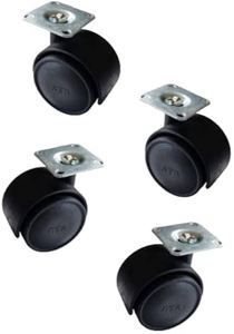 Placa de rueda doble con freno, negra, 50 mm - Product Image 2