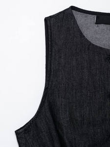 Nuevo Chaleco Vaquero de Mujer para Primavera, Cintura Ajustada, Cuello Redondo, Sin Mangas, Ecológico, Transpirable, Estilo Vintage - Product Image 3