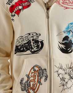 Sudadera con capucha de algodón pesado con cremallera, personalizada, de fabricante OEM, con estampado lavado al ácido, para hombre - Product Image 5