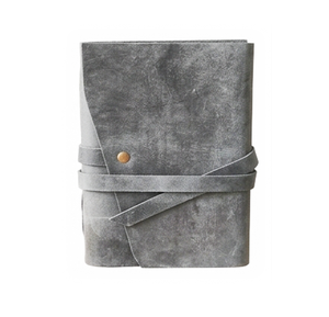 Wholesale Gray Leather Diary <b>Notebook</b> with Strip Closure Customizable Design/Logo Multi-Size Options 25 Pieces MOQ - Product Image 6