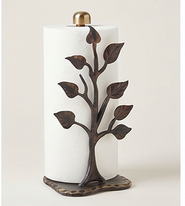 Vintage Leaf Pattern Metal <b>Paper</b> Towel Holder Free Standing Iron Luxury <b>Kitchen</b> And Bathroom Tissue Stand Accessories - Product Image 5