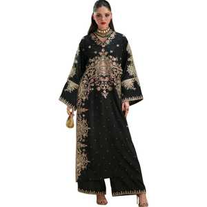 Vestidos de Noche Elegantes para Damas, Traje Tradicional para Invitadas de Boda, Bordado Detallado, Colores y Tallas Personalizadas - Product Image 1