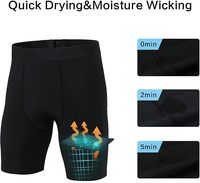 Shorts de compression pour hommes, collants de base à séchage rapide, sous-vêtements de sport pour le cyclisme, respirants et à séchage rapide