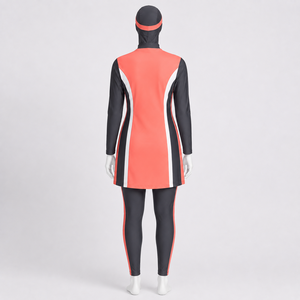 Ensemble burkini pour femmes avec design couvrant intégral, tissu extensible doux et coupe confortable pour la natation, les journées à la plage et les activités en piscine - Product Image 5