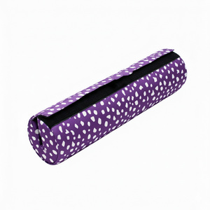Almohadilla de nailon morada con puntos para barra, con cierre de gancho y bucle negro para levantamiento de pesas - Product Image 4