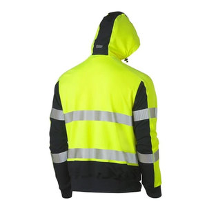 Chaqueta de Trabajo Personalizada para Hombre, Alta Visibilidad, Reflectante, de Lona de Algodón Lavado, con Capucha - Product Image 4