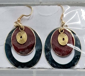 Bijoux de mode pour femmes Boucles d'oreilles en laiton, métal patiné, disponibles au prix de gros de l'Inde GC-ER-479 pour offrir - Product Image 1