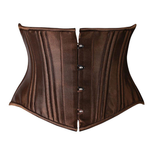 Women <b>White</b> Satin Waist Cincher Firm Control Shapewear Hook-and-Eye Design Breathable Daily Use <b>Corset</b> Style - Product Image 4