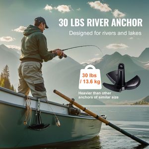 Ancora a Fungo da 30 libbre per Barche, Impressionante Ancora Marina in Ghisa con Rivestimento in Vinile Nero per Imbarcazioni di 30 piedi - Product Image 2
