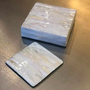 Ensemble de sous-verres élégants en nacre pour table à manger, hôtels et cafés – Sous-verres artisanaux - Product Image 1